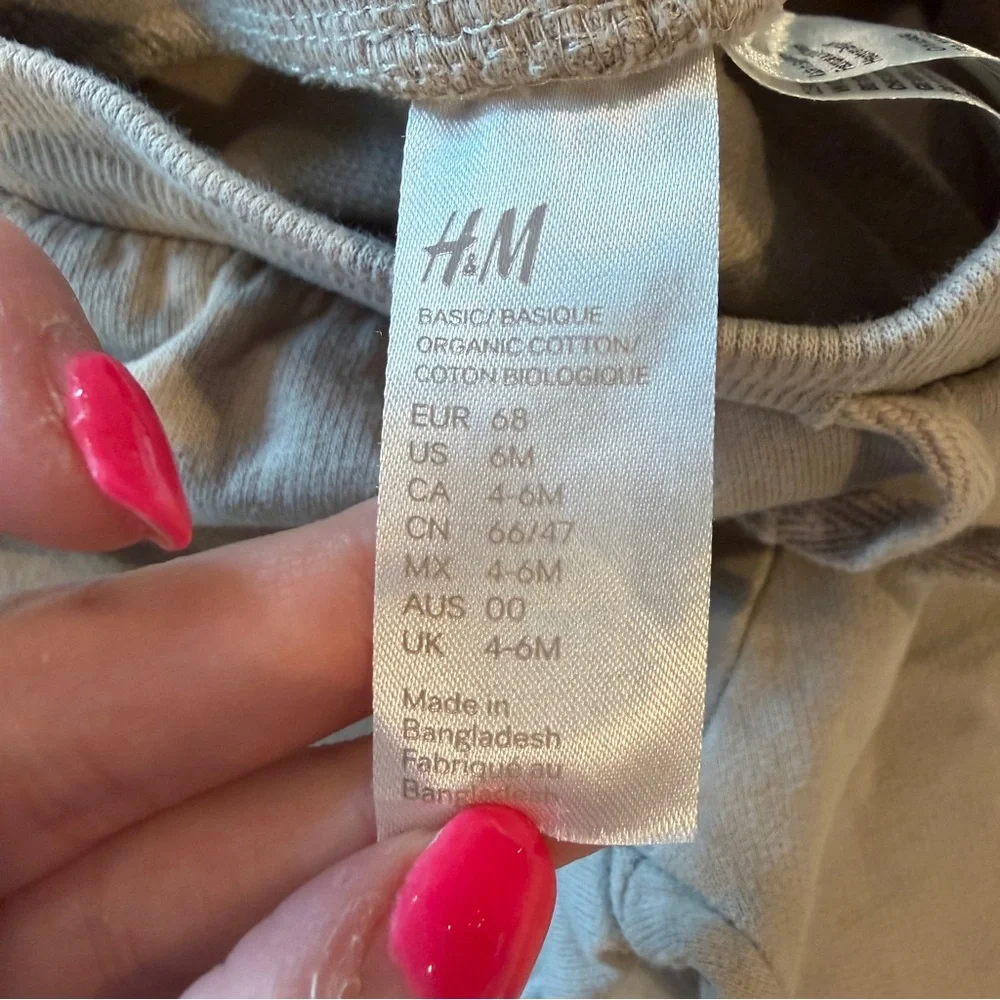 H&M 6 Month Tan Neutral Hooded Zipper Jacket &‎ Jogger Set Sweat Set